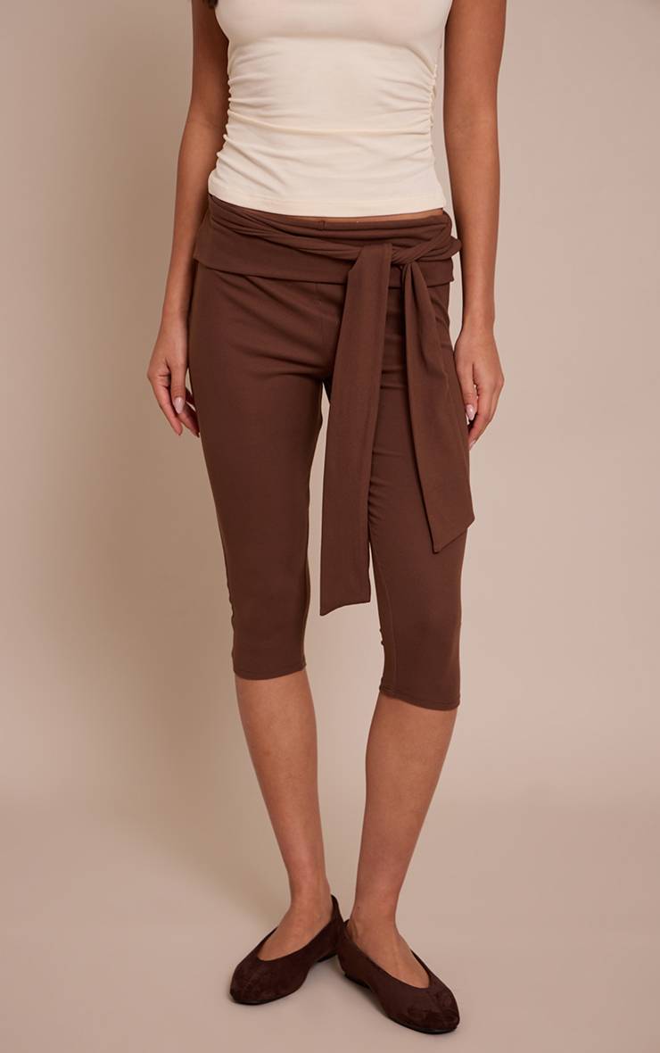 Marron Capri Ultra Doux Avec Détail Taille Enveloppante