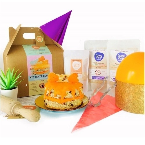 Kit de confeitaria para cachorros Loonypets - bolo de aniversário