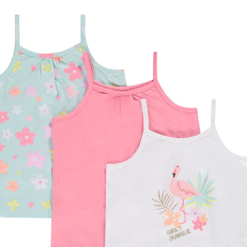Lot de 5 débardeurs en jersey pour bébé fille - Blanc
