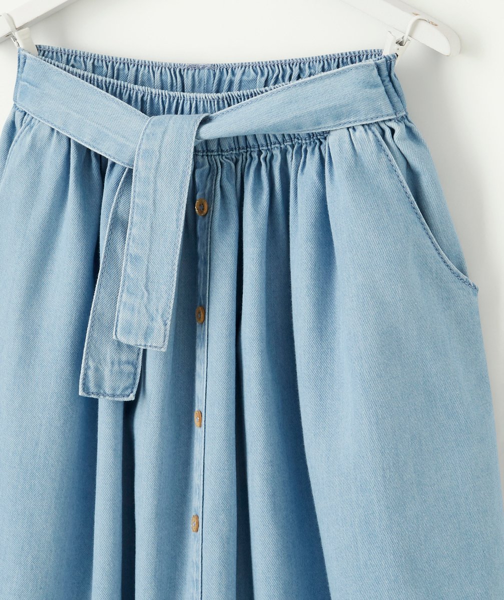 JUPE LONGUE FILLE EN DENIM LOW IMPACT