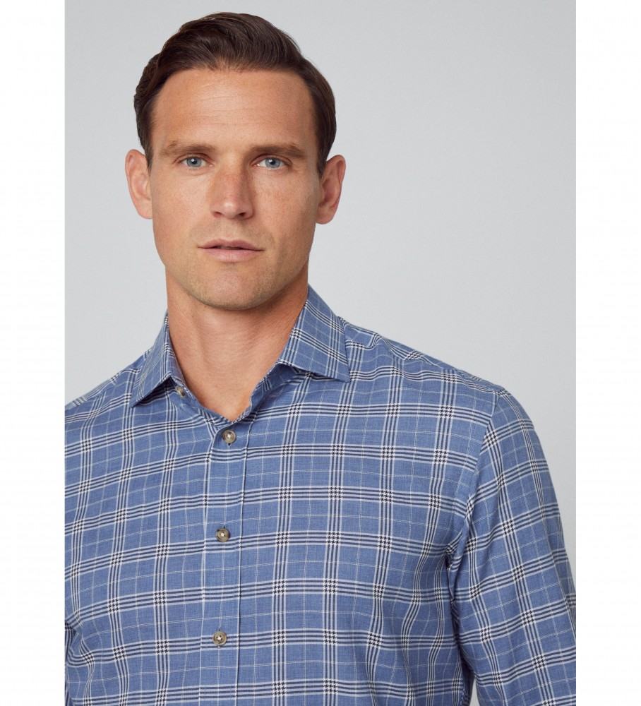 Camisa de flanela leve Hackett azul