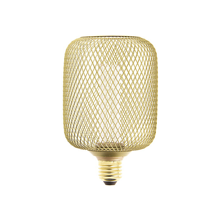 Ampoule Déco cage cylindre doré ⌀11cm E27 IP20 150lm 25W blanc chaud Xanlite