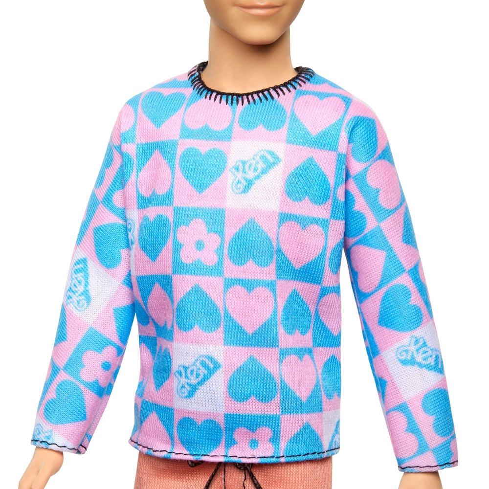 Barbie Fashionista Ken Puppe 219 mit buntem Herzchen-Top