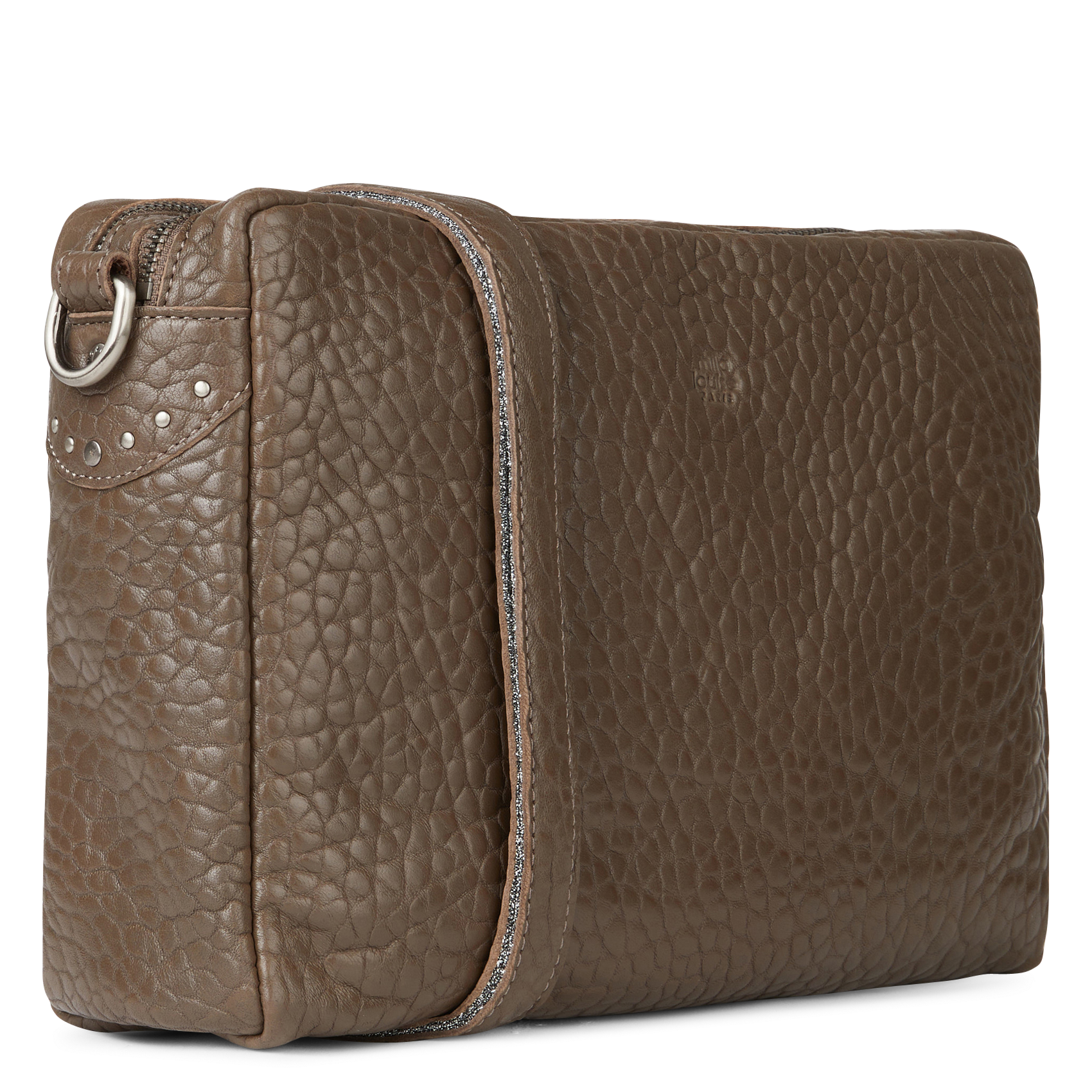 MAMA - Sac bandoulière en cuir grainé | Gris