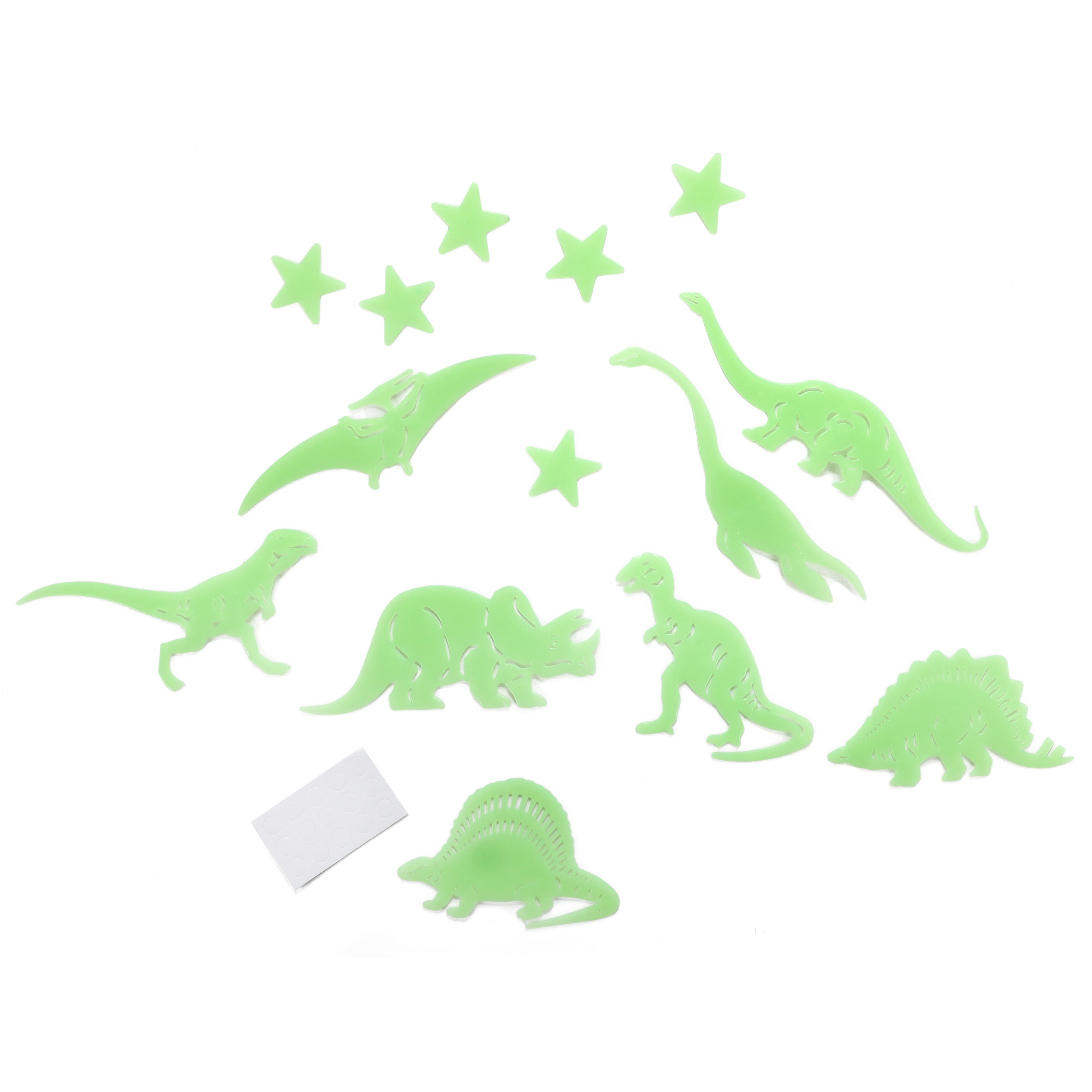 Toi-Toys - WORLD OF DINOSAURS - Fluoreszierende Dino-Aufkleber Dinosaurier leuchtend Sticker
