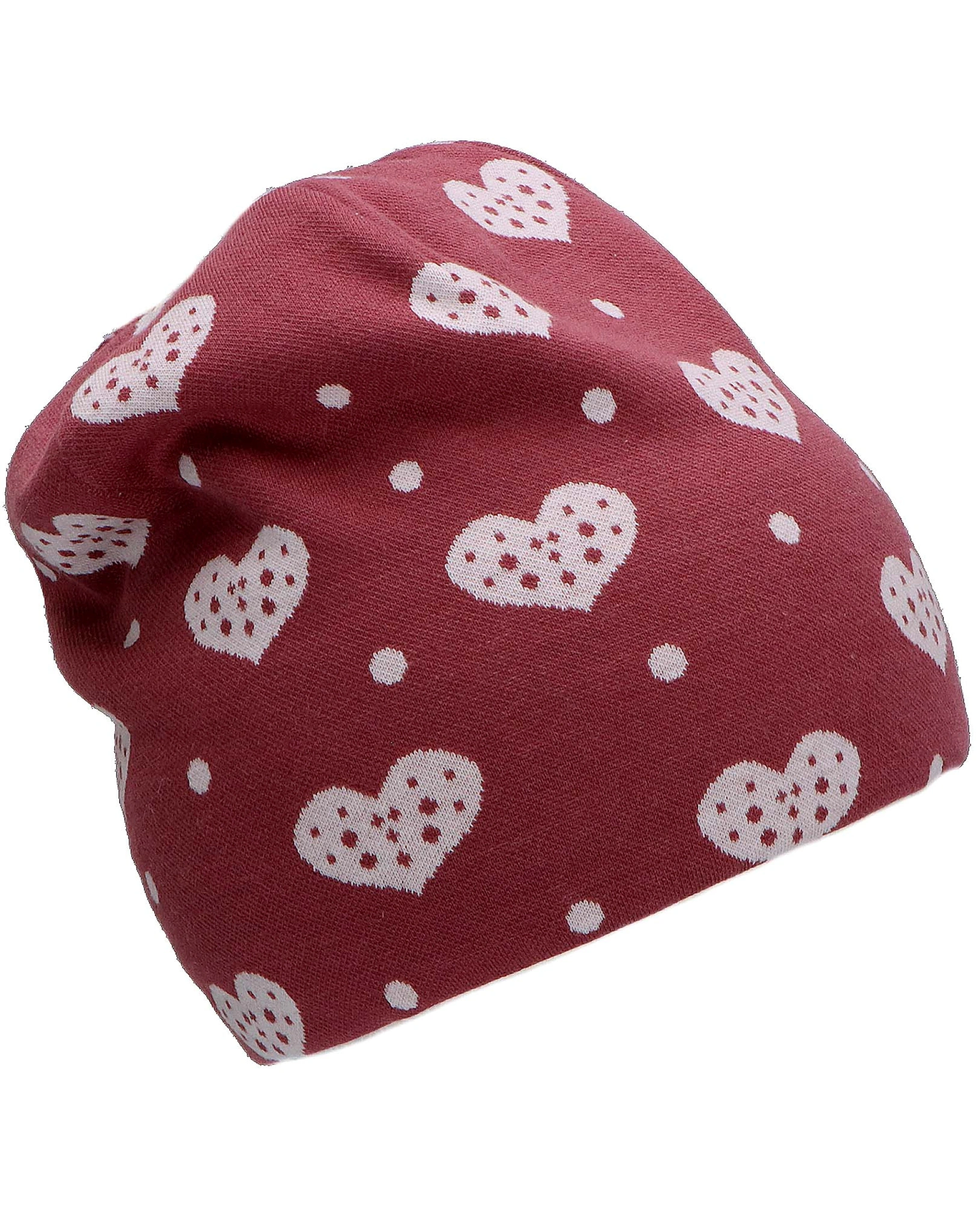 Beanie SLOUCH HEARTS in pink