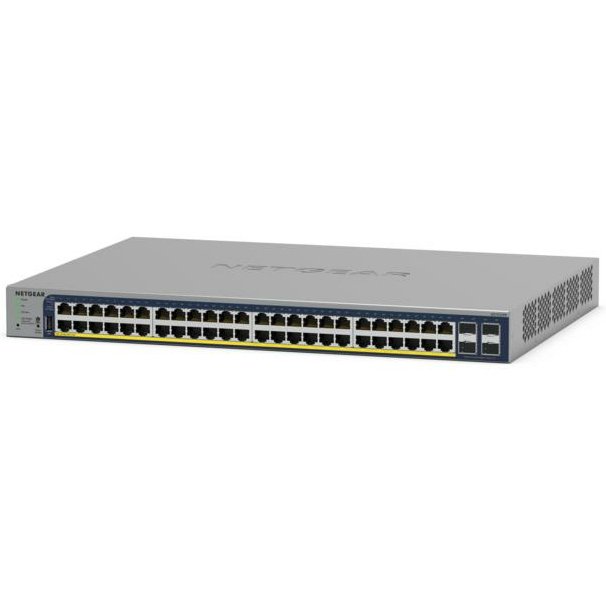 NETGEAR GS728TP Géré L2/L3/L4 Gigabit Ethernet (10/100/1000) Connexion Ethernet, supportant l'alimentation via ce port (PoE) Gris