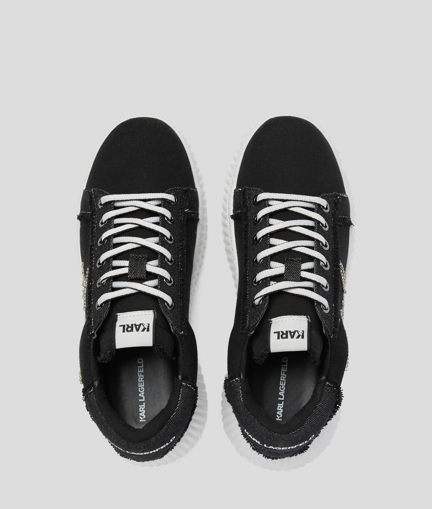 BASKETS DENIM KREEPER - Noir/Argent