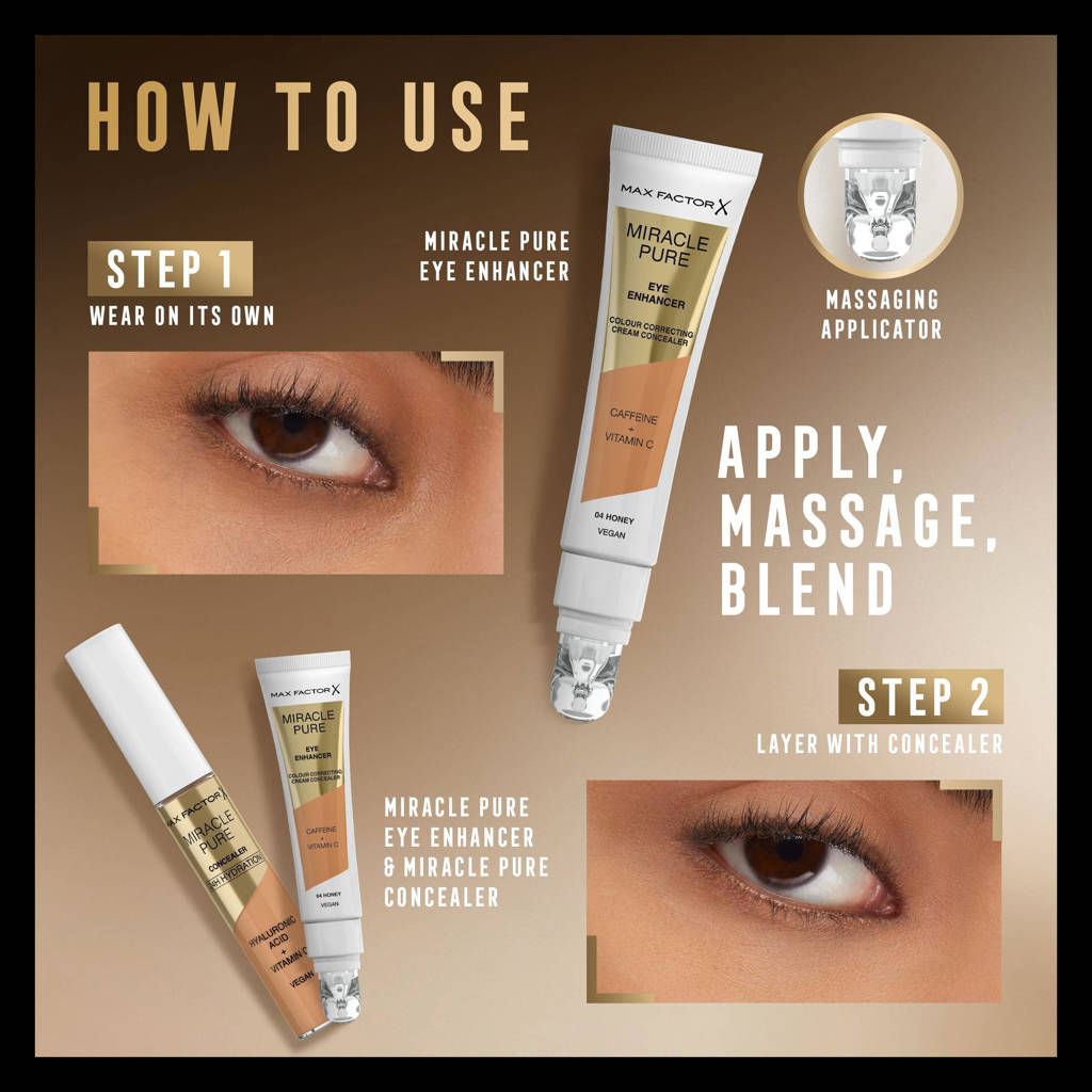 Hele fijne correctie crème Miracle Pure Eye Enhancer concealer - 02 Buff