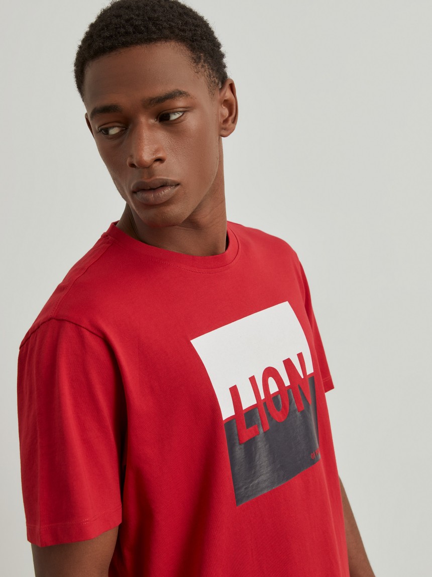 T-shirt de algodão com estampado