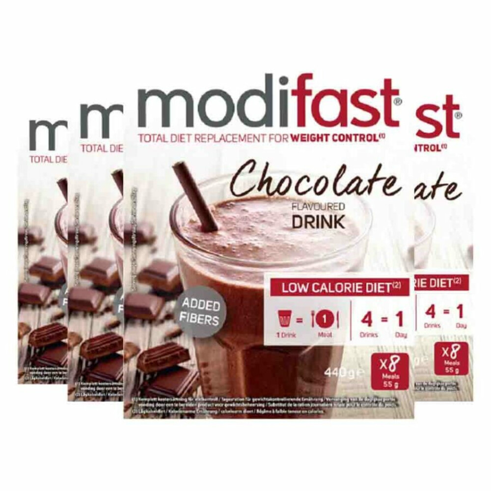 4x Modifast Intensive Milkshake Chocolade8 x 55 gr