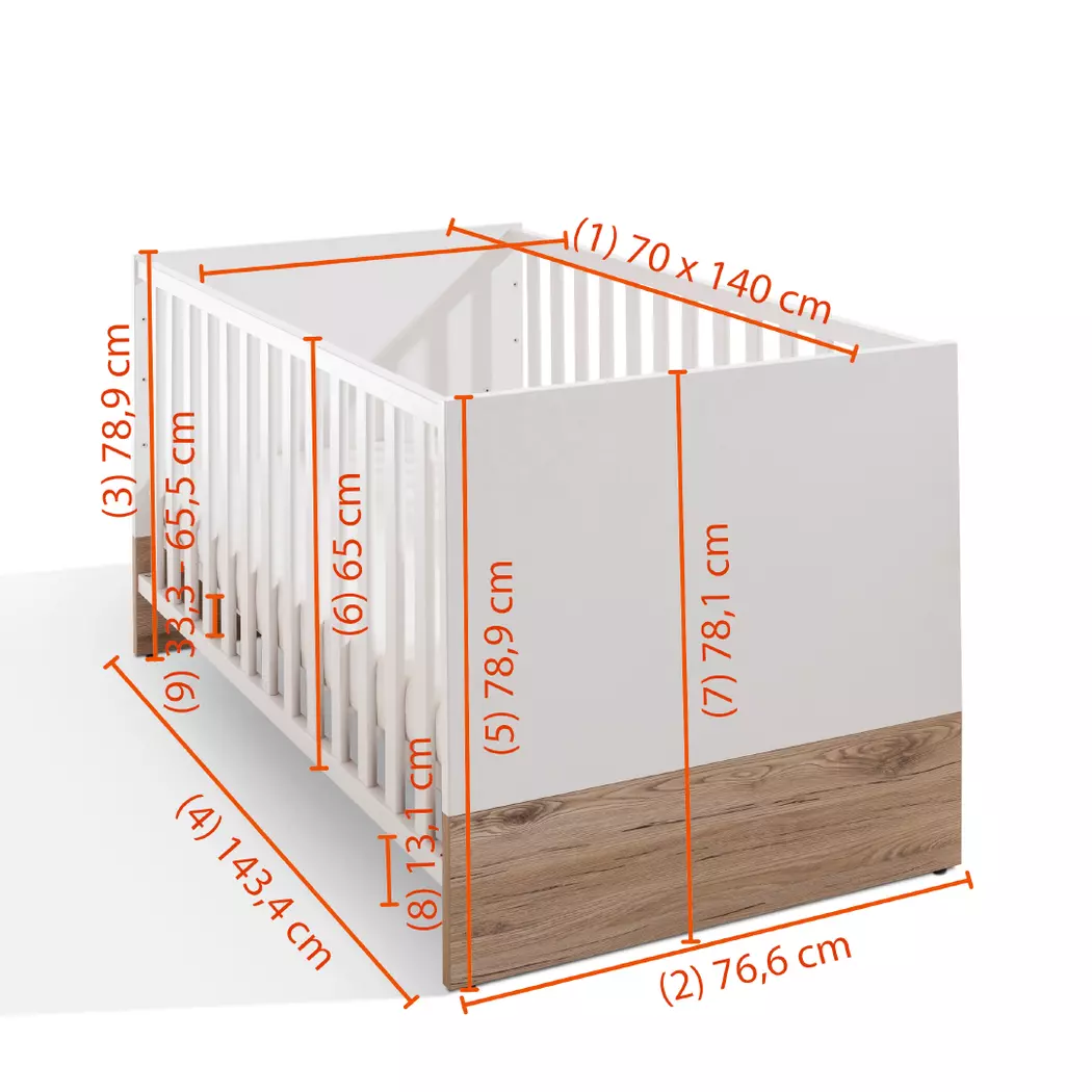 Babybett Remo 70 x 140 cm