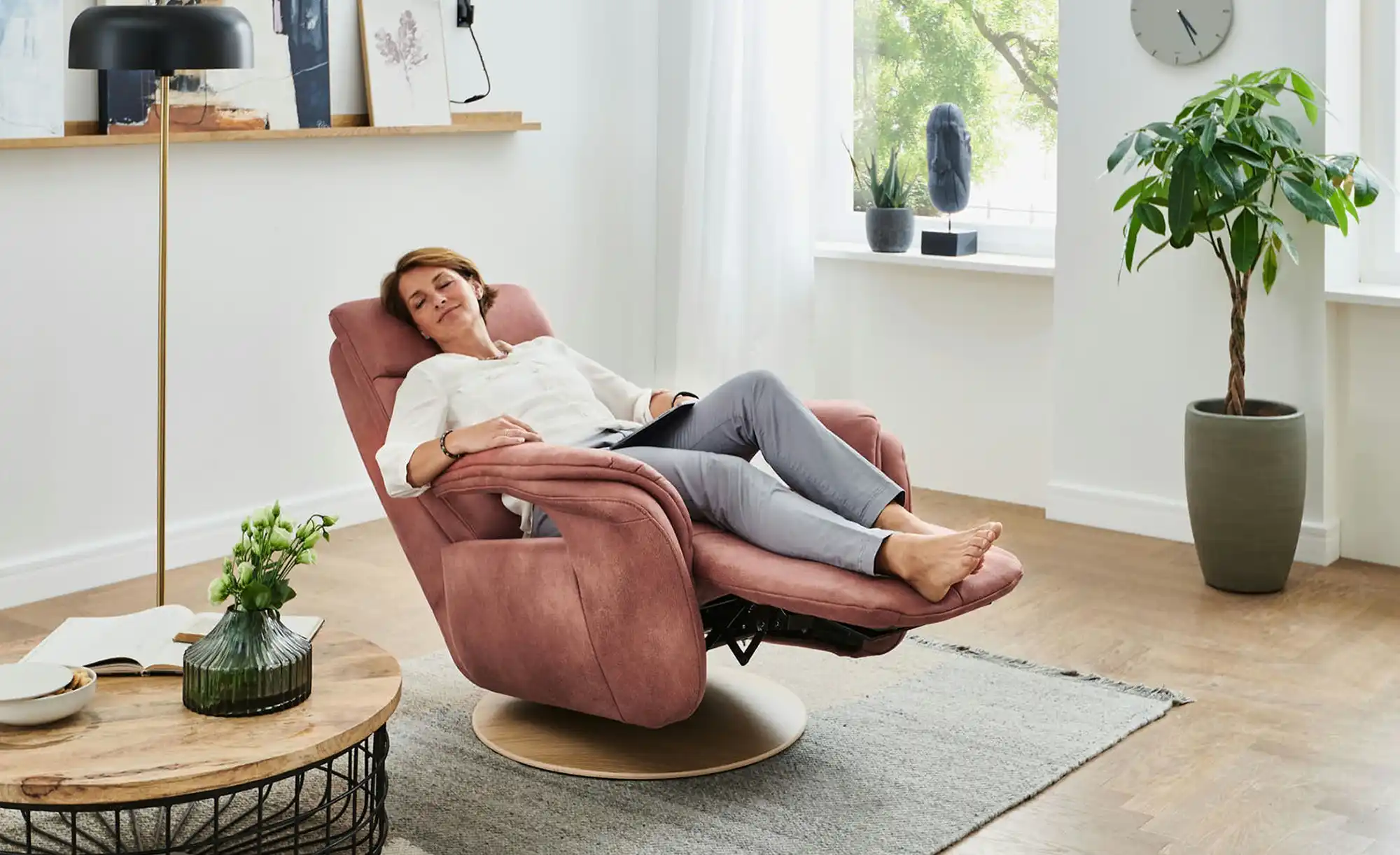 meinSofa Ledersessel mit Relaxfunktion Piet