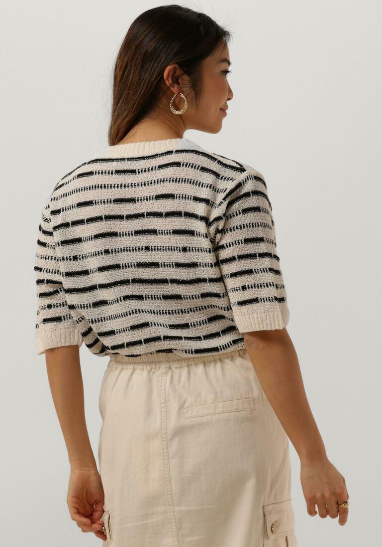 NUKUS zwarte nukus trui vinna pullover ss stripe