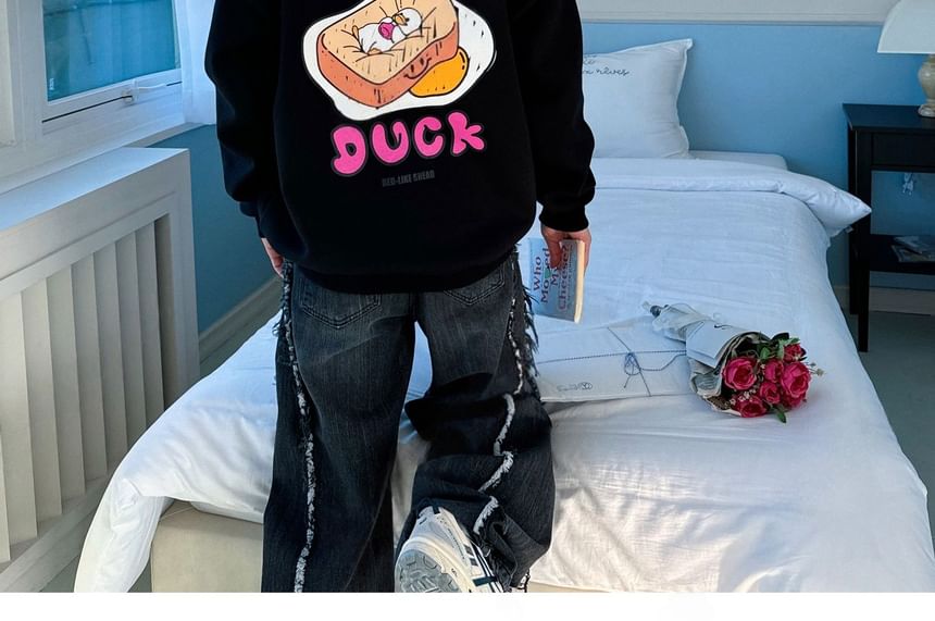 SeoulPop - Losse sweatshirt met eendenprint