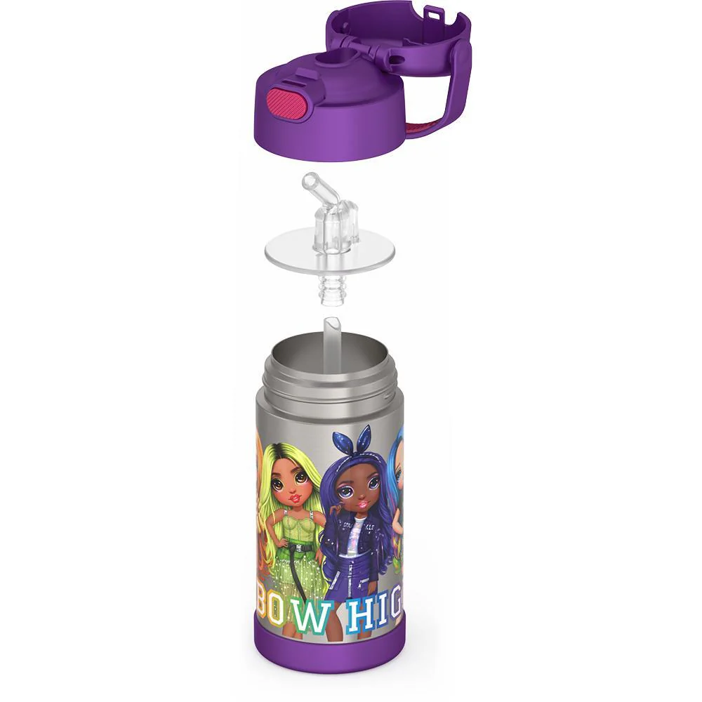 12oz FUNTAINER® WATER BOTTLE RAINBOW HIGH