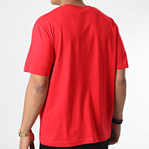Tee Shirt Oversize Large Small Tag Rouge Noir
