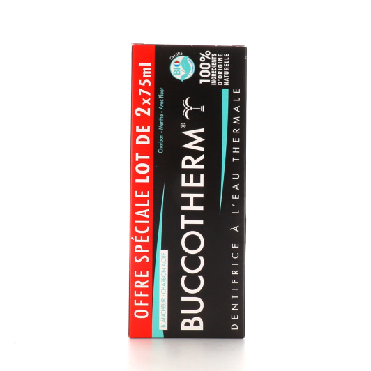 Dentifrice à l'Eau Thermale Blancheur Charbon Buccotherm