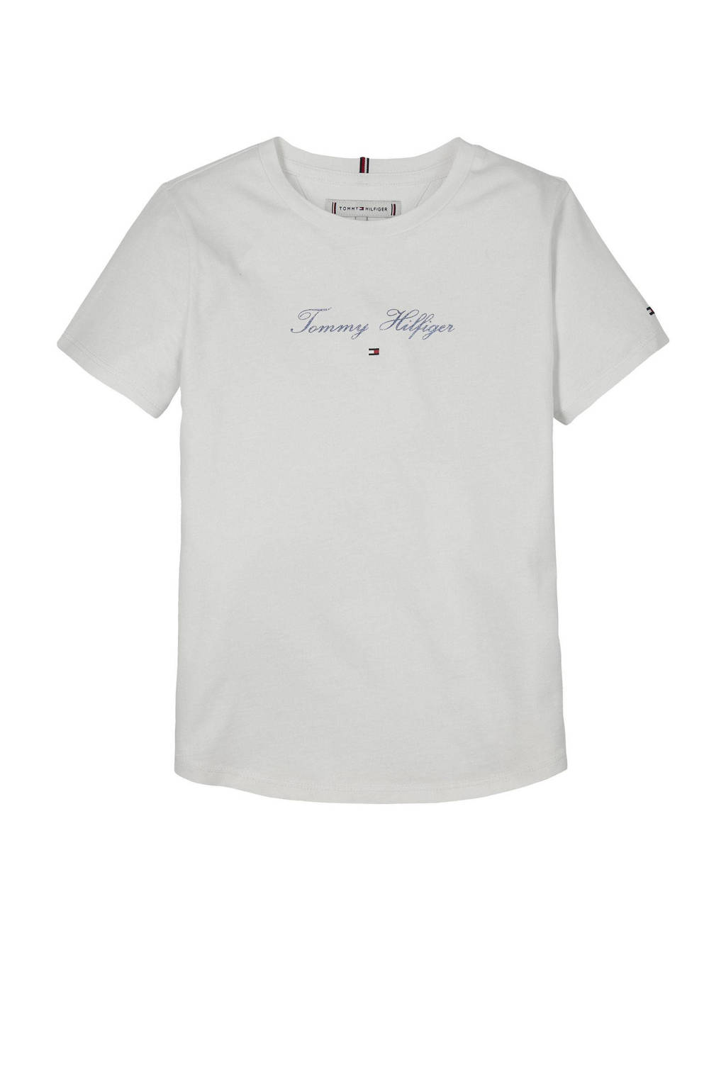 Tommy Hilfiger t-shirt wit met lurex