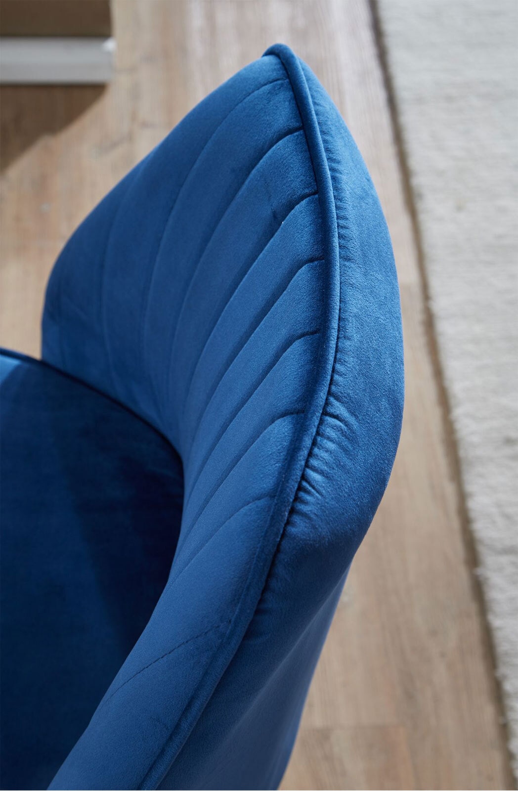 Drehstuhl Farsund blau/gold