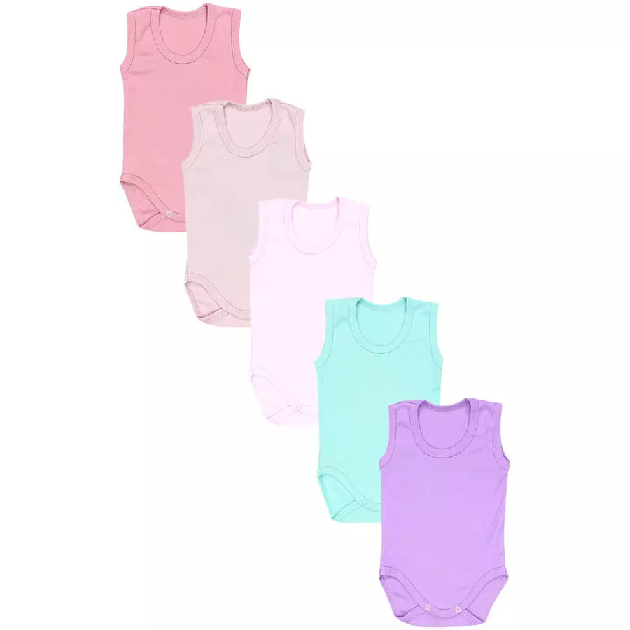 TupTam Baby Mädchen Achselbody 5er Pack mint