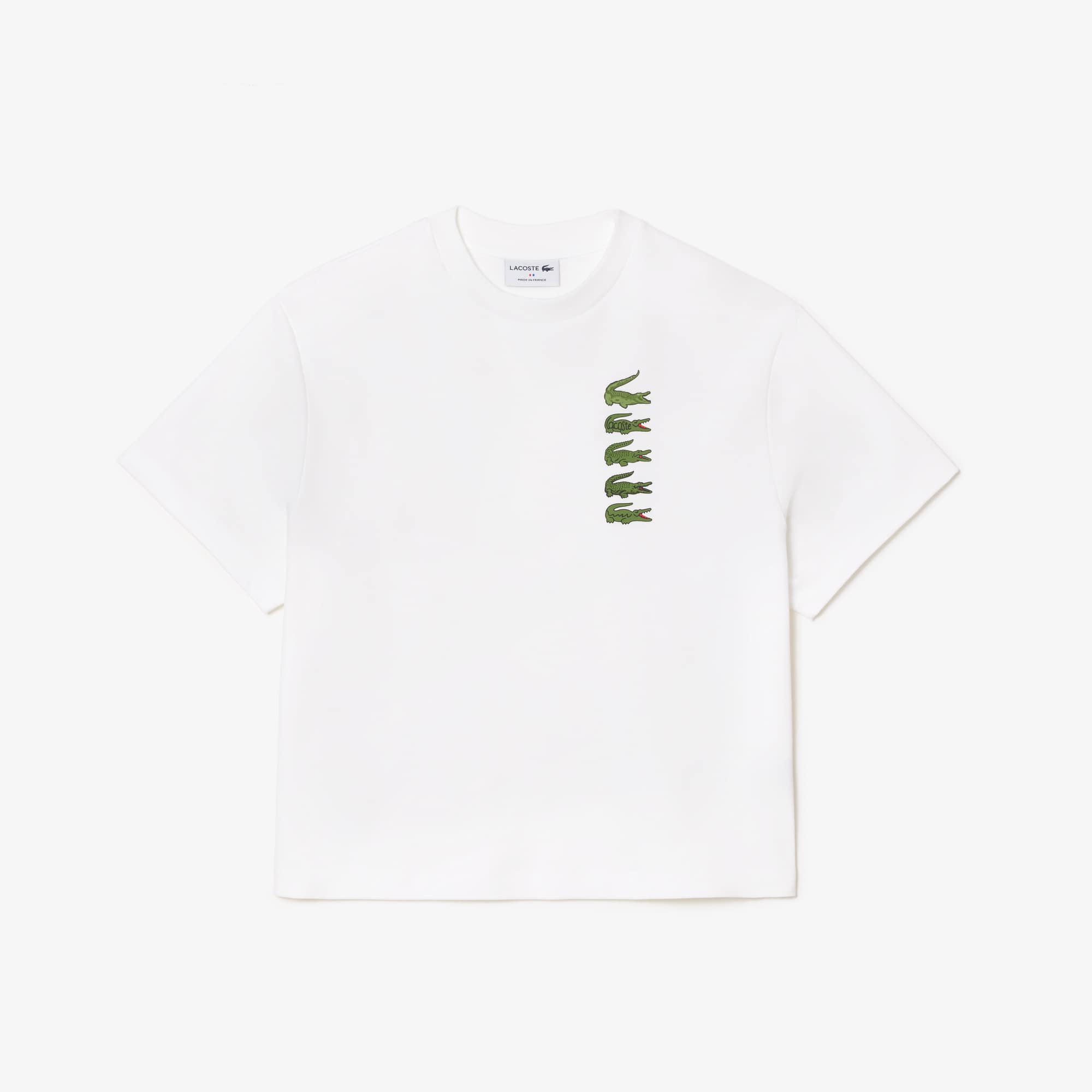T-shirt oversize imprimé crocodiles iconiques T-Shirts - Blanc - Lacoste - Femme