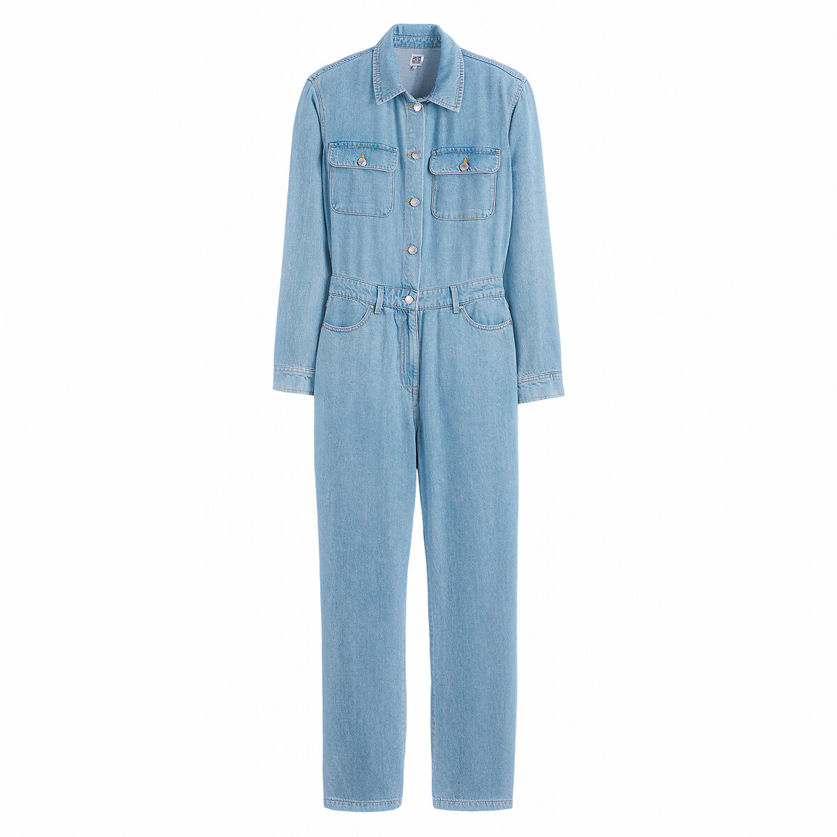 LA REDOUTE COLLECTIONS<br>Macacão em ganga, em liocel e viscose