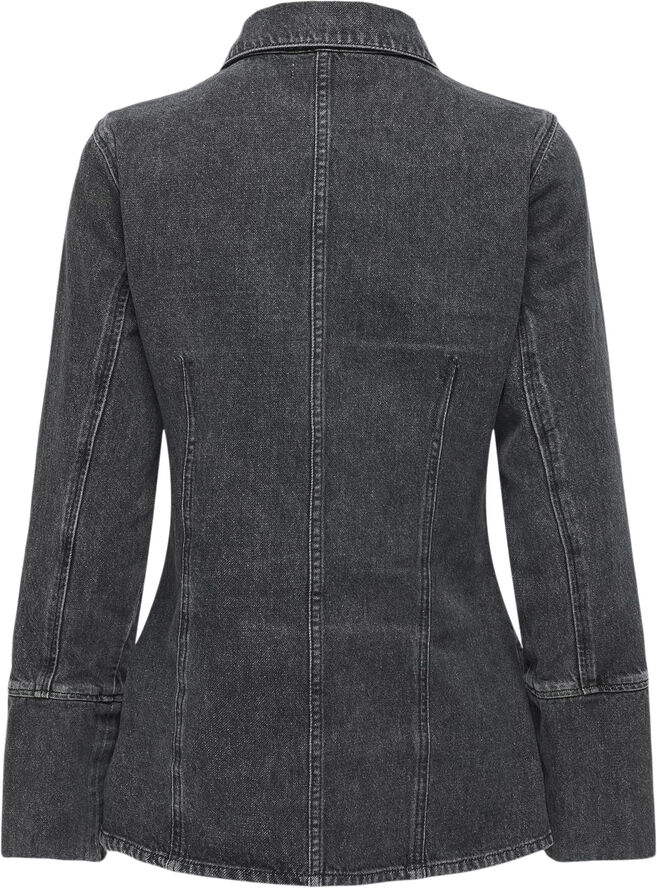 ONLY ONLNARA L/S FITTED DNM SHIRT SIK Washed black