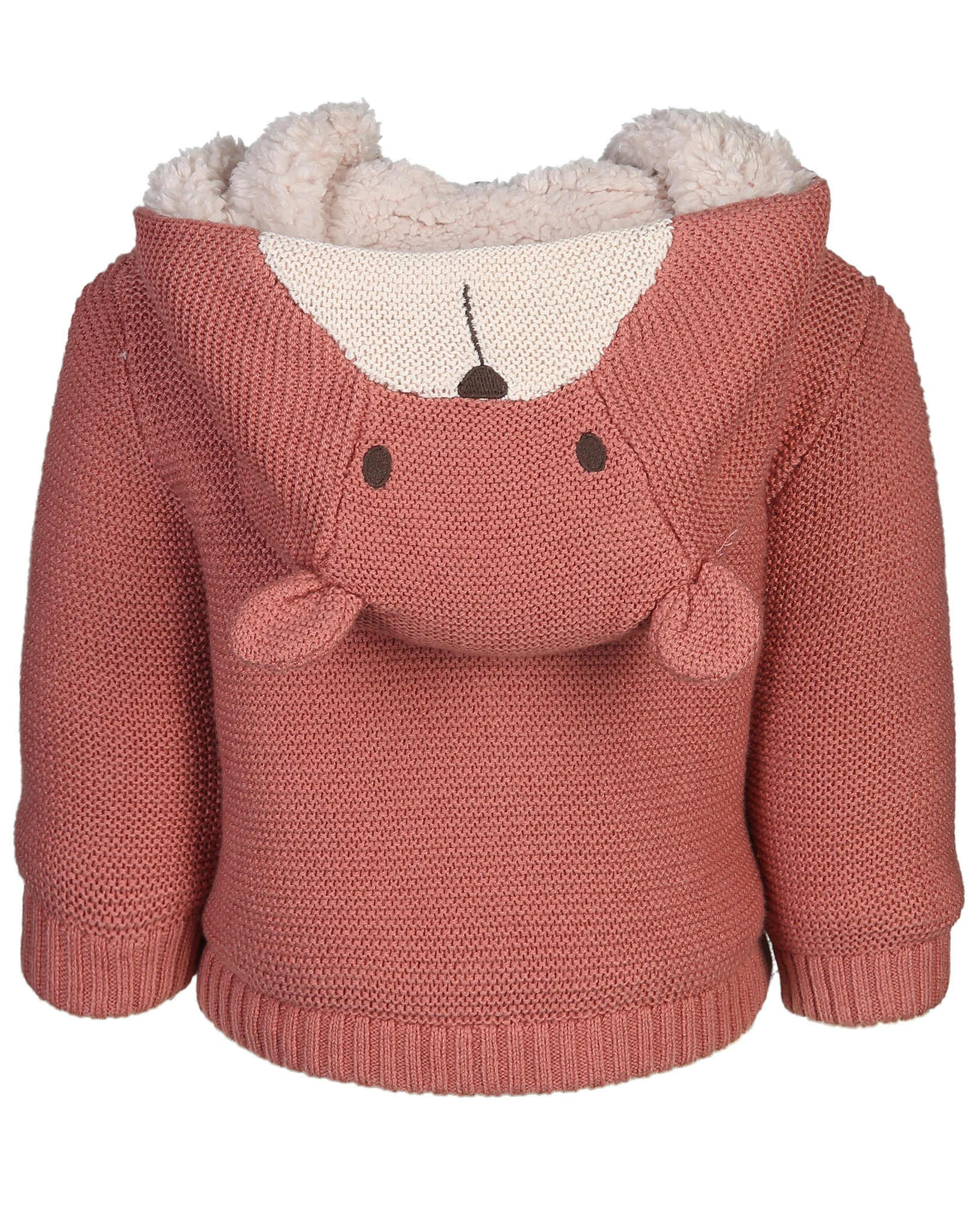 Strickjacke PATAS mit Kapuze in cedro
