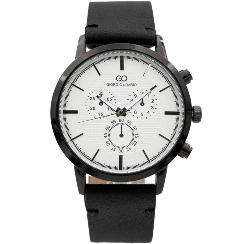 Montre Homme GIORGIO bracelet Cuir Noir