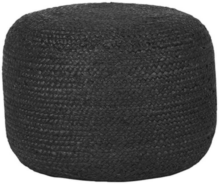 Poef Zwart SH-24.091 Jute B50 x D50 x H35 cm