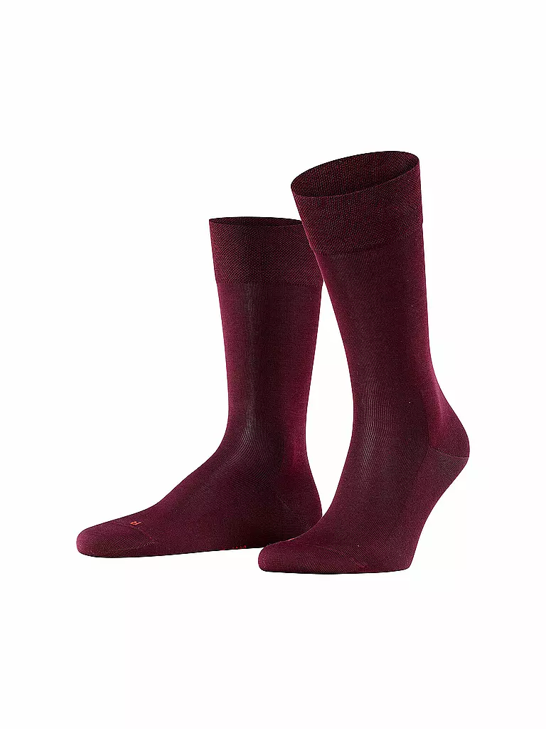 FALKE Herren Socken Sensitive Malaga barolo rot