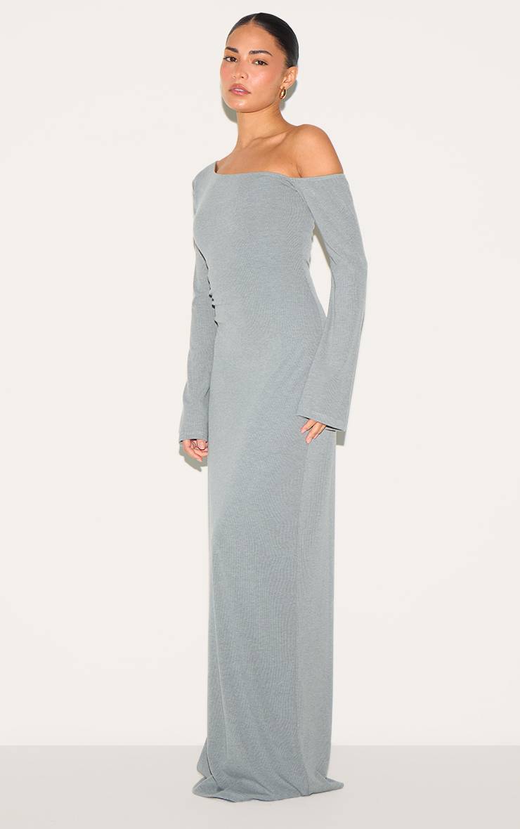 Robe Maxi Côtelée Asymétrique Petite