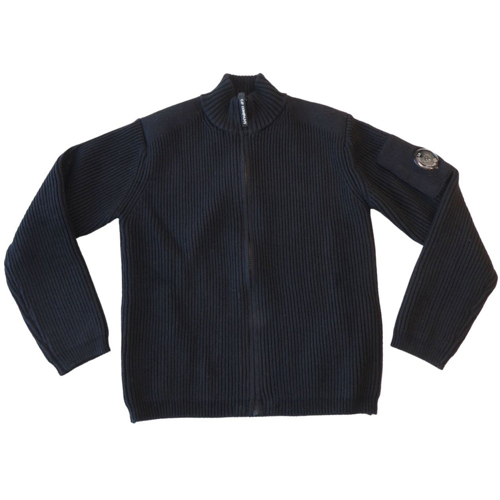 Køb C.P. Company Black Tricot Med Lynlås