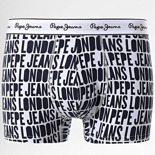 Lot De 3 Boxers PMU11091 Blanc Bleu Clair Bleu Marine