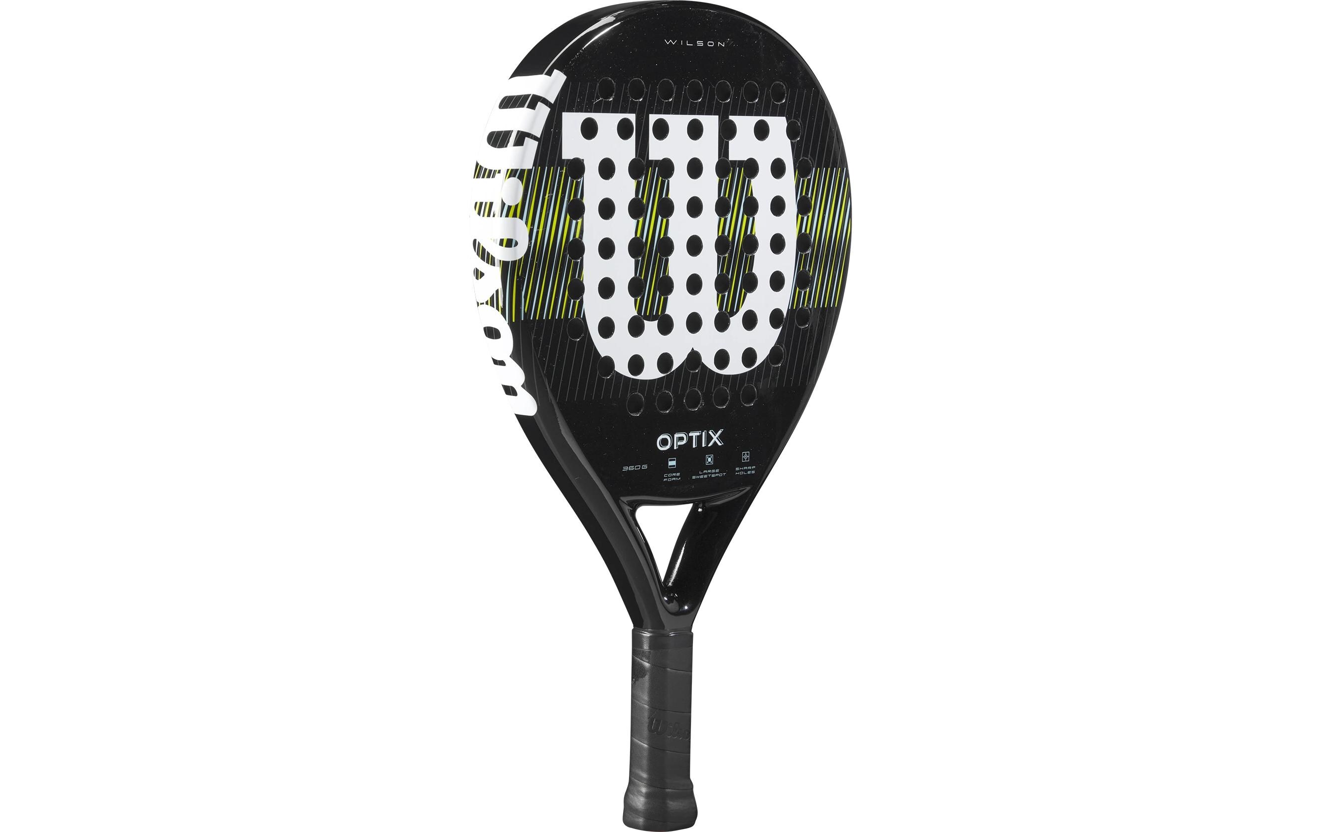 Padelracket Optix V1 SchwarzPadelschläger mit Carbon Rahmen