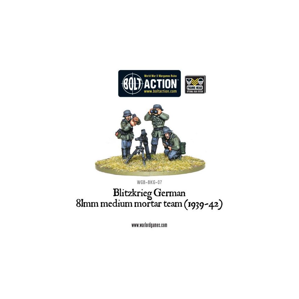 Bolt Action - Blitzkrieg German 81mm Medium Mortar Team (1939-42)