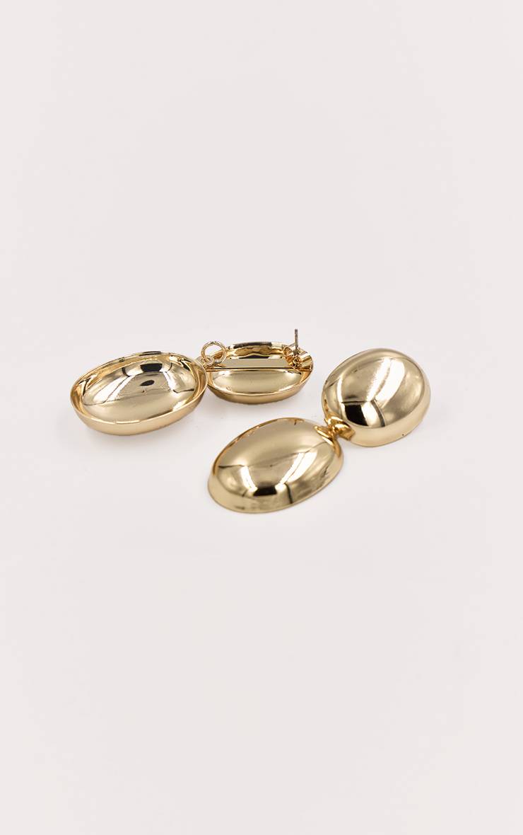 Doré Boucles D'oreilles Fantaisie Galet