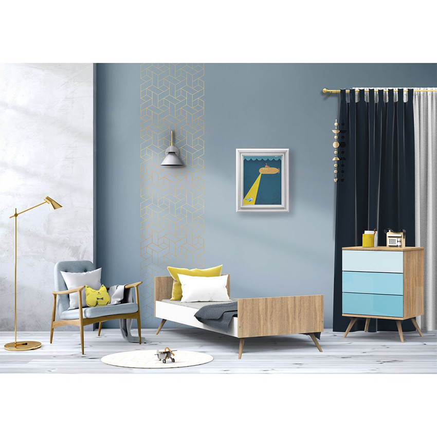Lit combiné évolutif Seventies 60 x 120 cm - Bleu