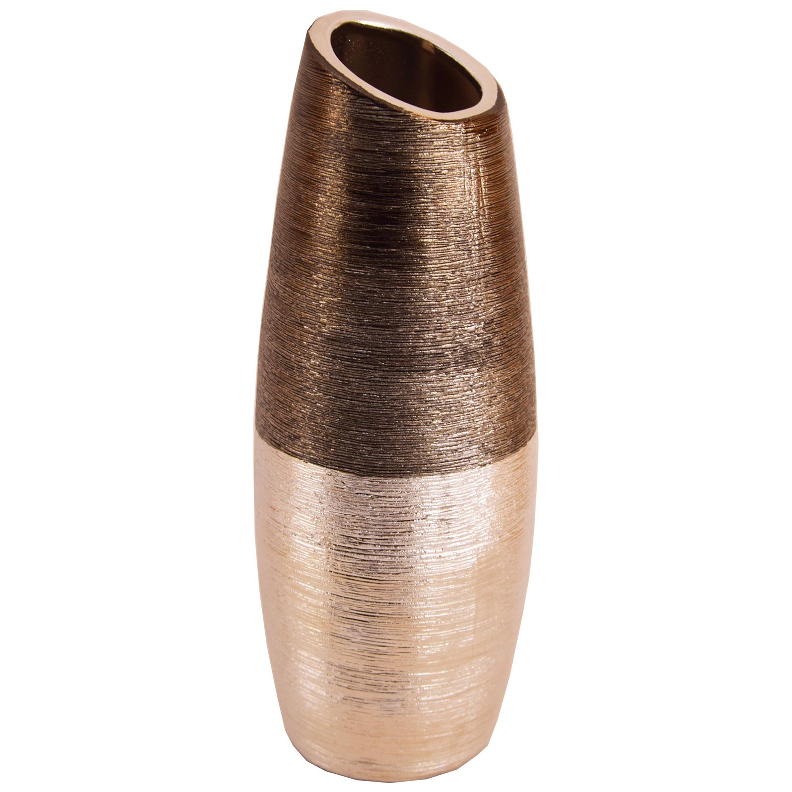 Vase - silber-schwarz - 28 cm