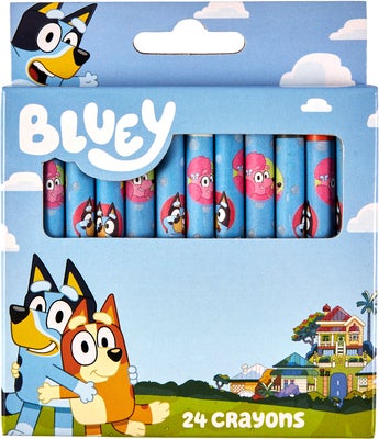 Bluey Skrivesett med Fargestifter & Pennal