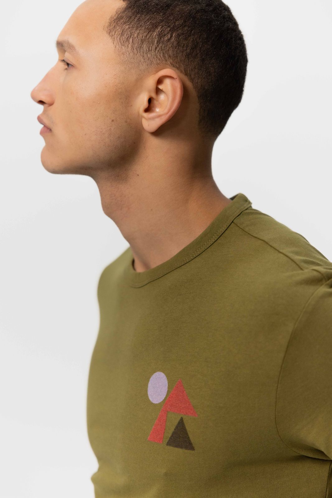 Groen T-shirt met artwork