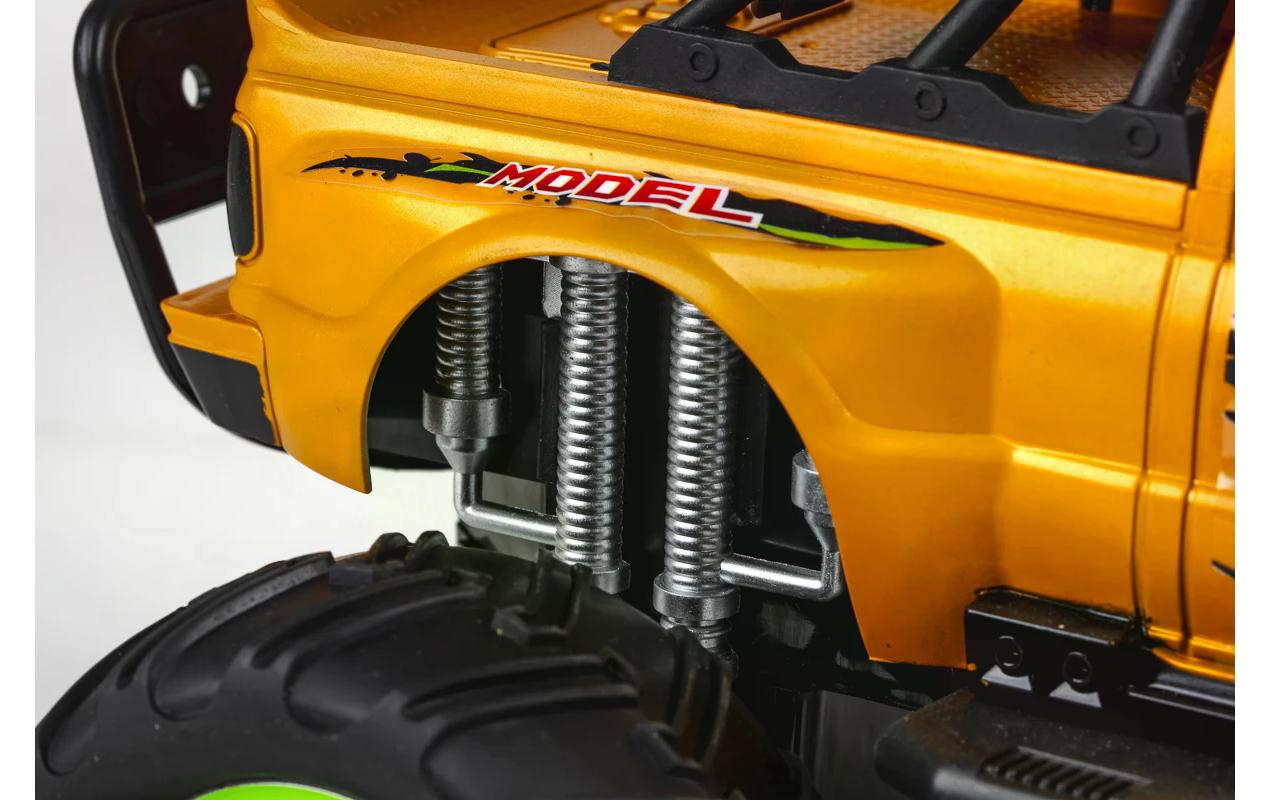 Monster Truck Raptor Gelb, 1:12Ferngesteuerter Pick-Up Monstertruck für Kinder ab 6 Jahren