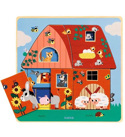 Djeco Puzzlespiel - 3-lagig - Bei Moo