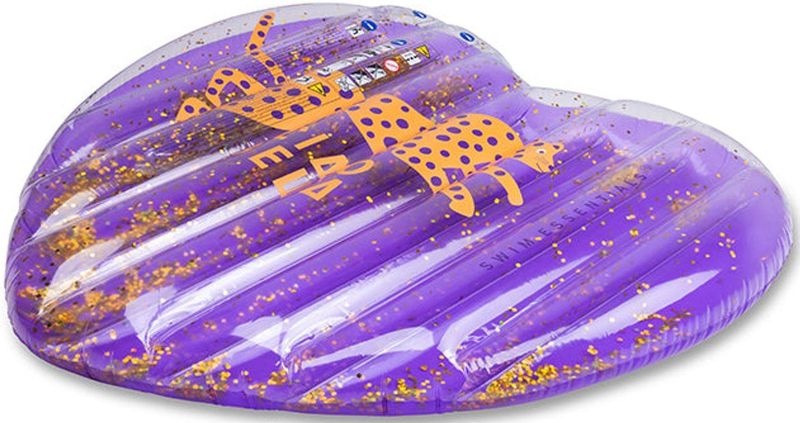 Swim Essentials - Luchtbed - Paars Panterprint - 150x100cm