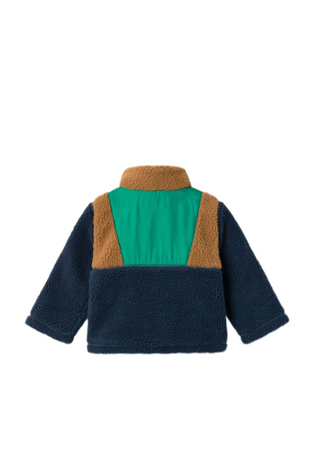 NAME IT gewatteerde tussenjas NMMMILANO donkerblauw/bruin/felgroen