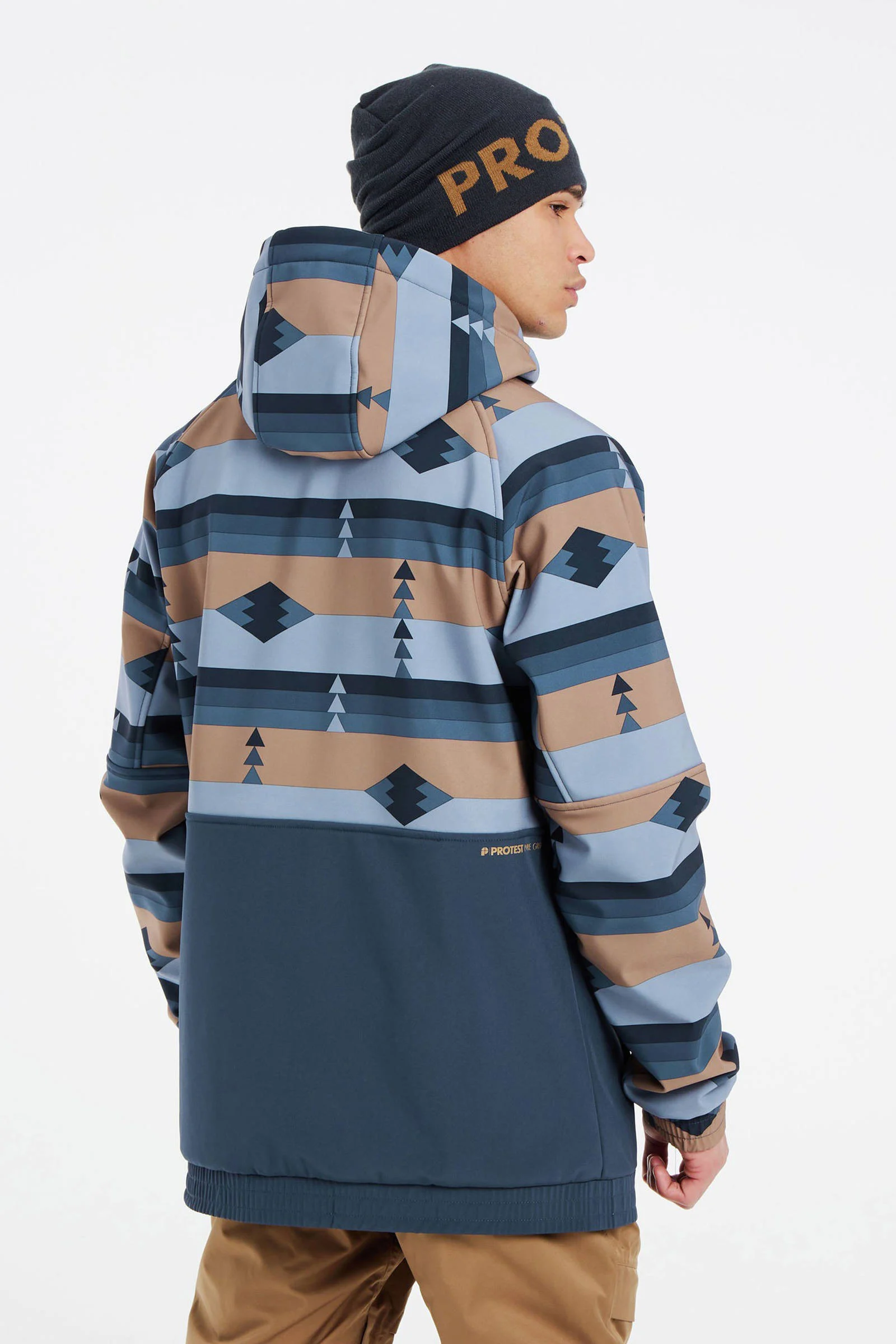 Protest ski-anorak PRTKONOW blauw/camel