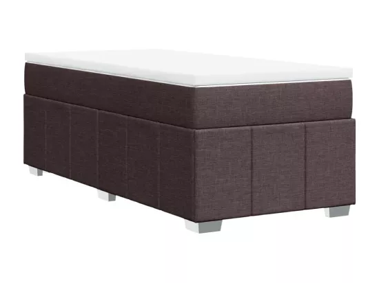 Sommier à lattes de lit avec matelas Marron foncé 90x190 cm