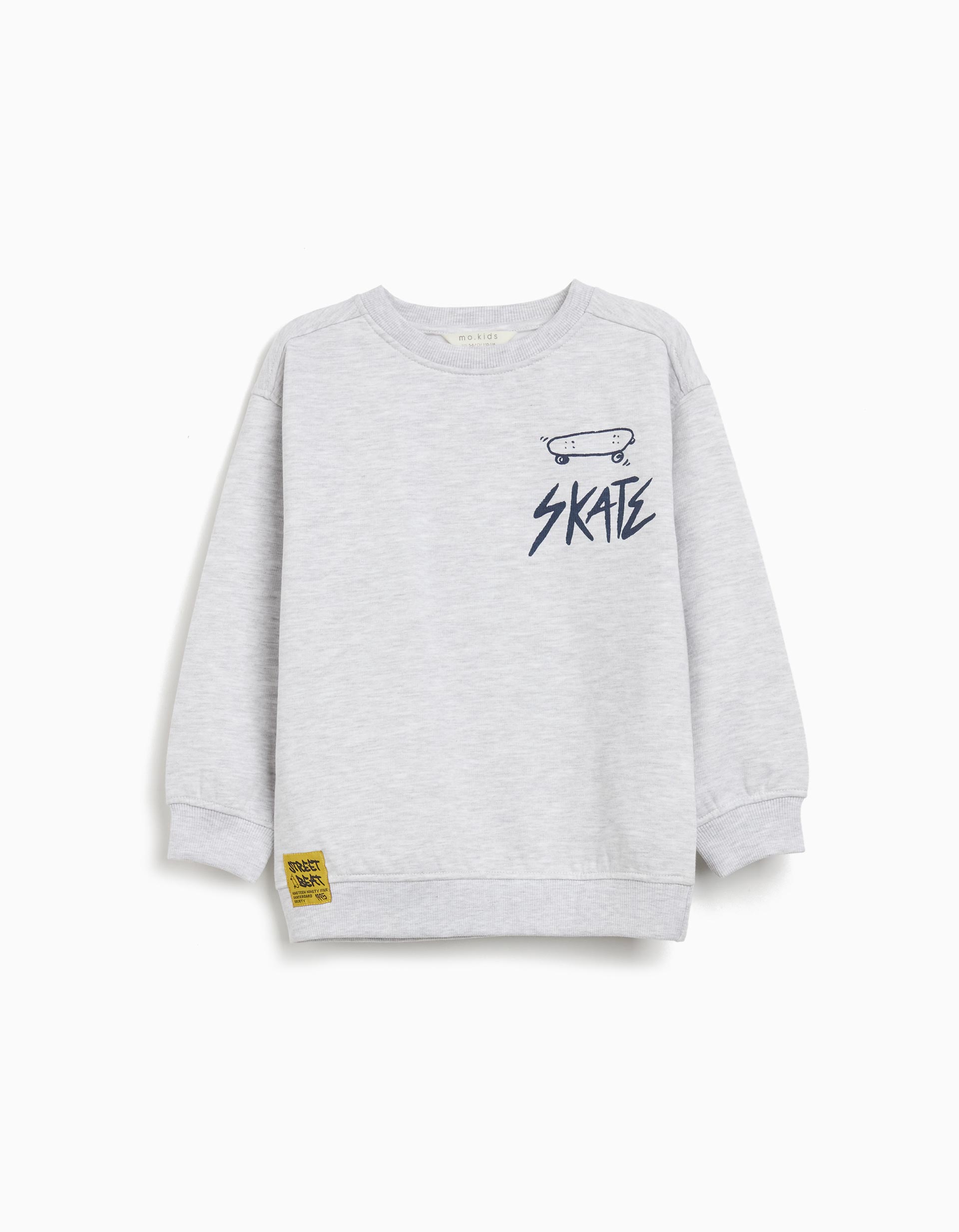 Sweatshirt de Felpa, Menino, Cinzento Claro