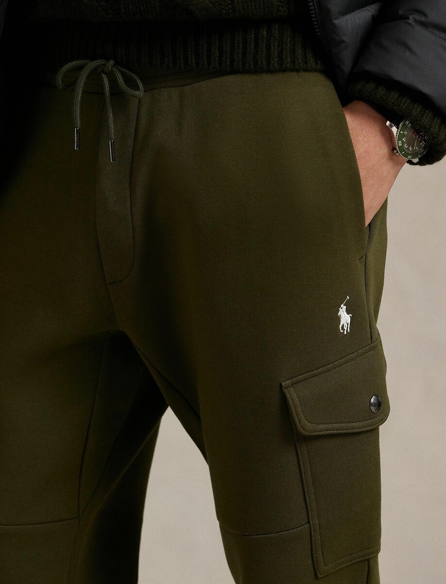 POLO RALPH LAUREN<br>Calças cargo em tecido de malha dupla